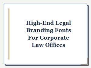 Bold Attorney Logo Fonts for High-End Corporate Law Office Branding