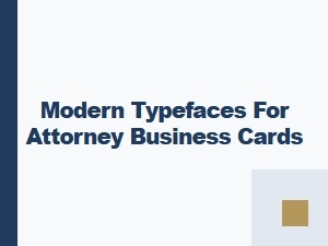 Modern Free Fonts for Attorney Business Cards